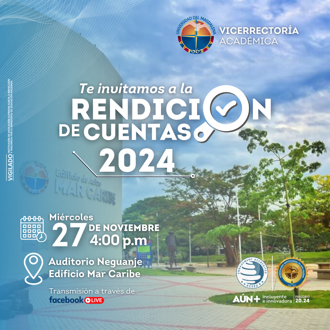 Anuncio de rendición de cuentas de vicerrectoría de investigación 2020